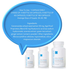 Ingredient panel lists ceramides and actives for skin hydration and resilience.