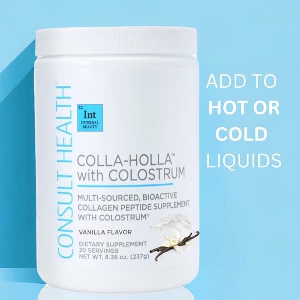 Consult Health Colla-Holla vanilla dissolve in a drink for quick integration
