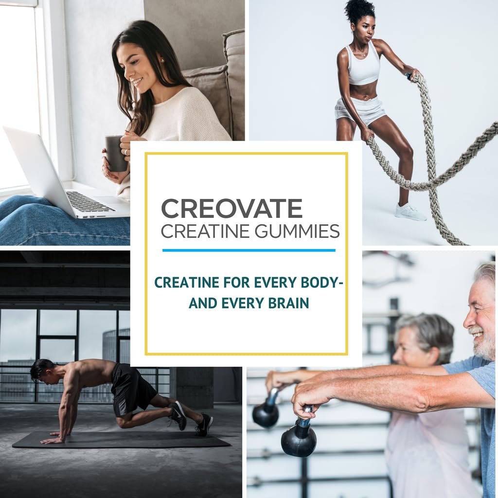 Consult Health Creovate Gummies label highlighting vegan, gluten-free attributes.