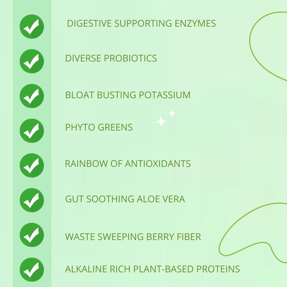 Consult Health Gut-Duction scoop beside tub enables quick, fiber-rich daily mixing.