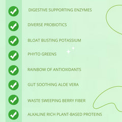 Consult Health Gut-Duction scoop beside tub enables quick, fiber-rich daily mixing.