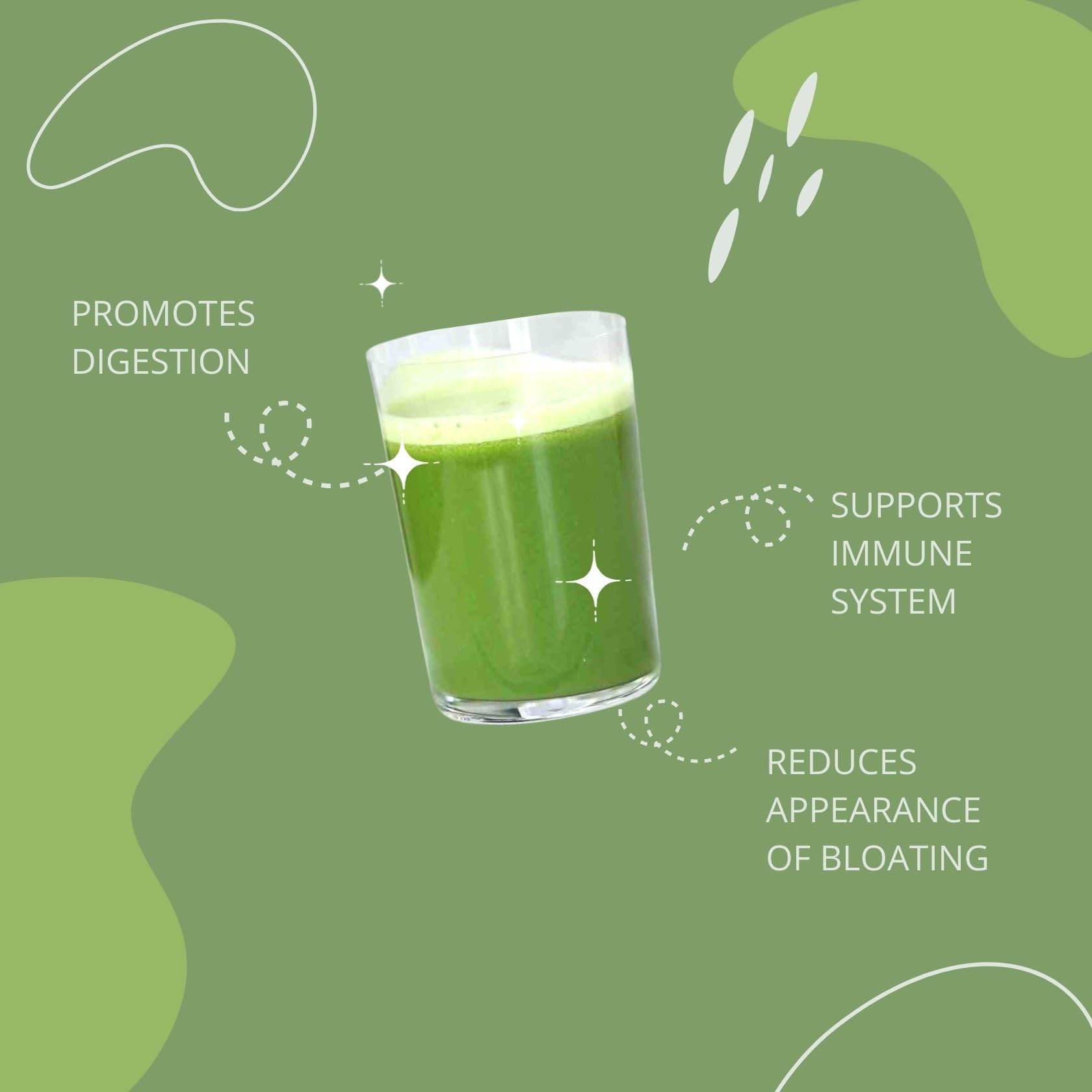 Consult Health Gut-Duction smoothie glass illustrates convenient post-meal hydration.