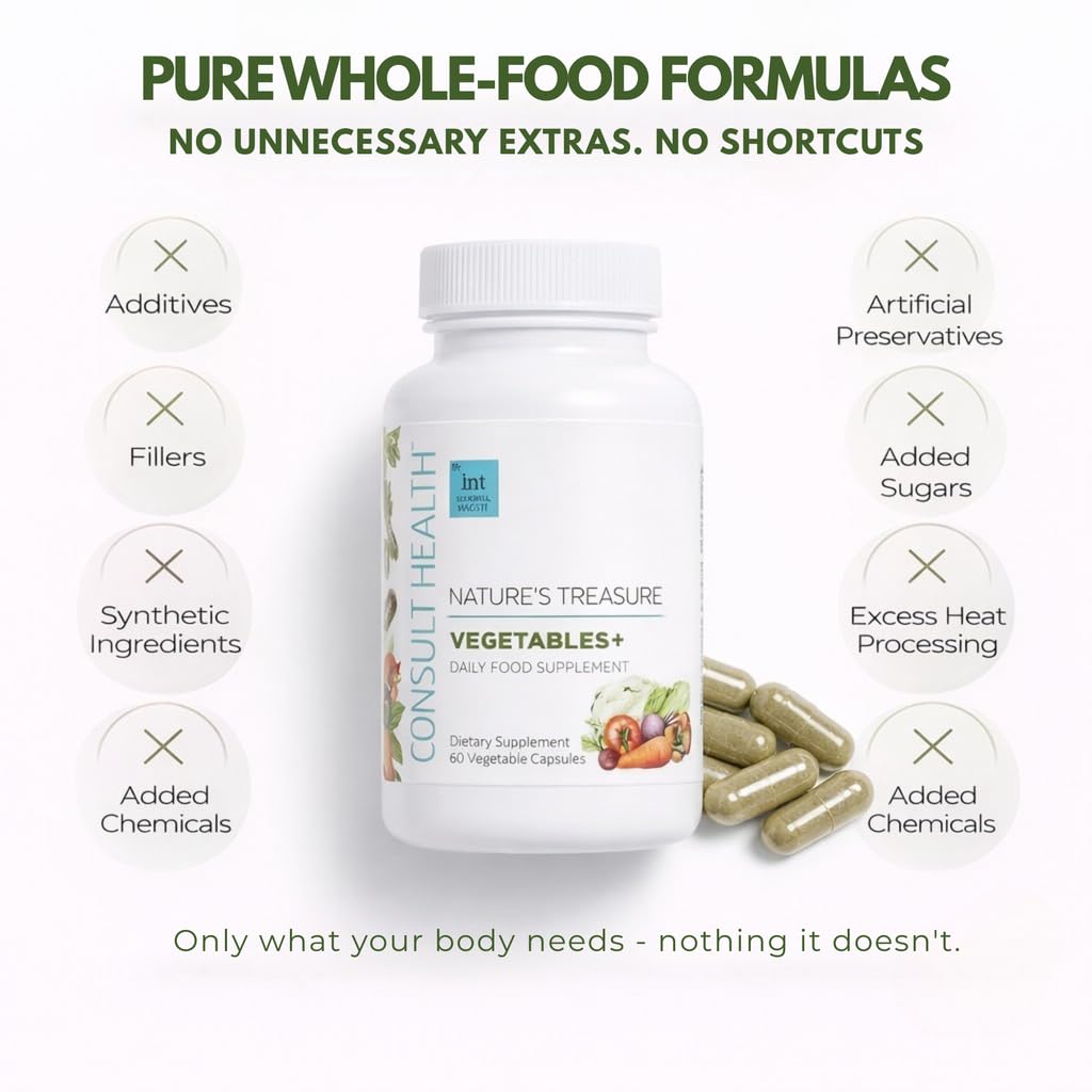 Consult Health Nature's Treasure USA farm scene conveys grown and produced in USA