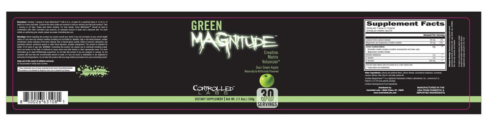 CONTROLLED LABS Green MAGnitude bottles displayed for home gym consistency.