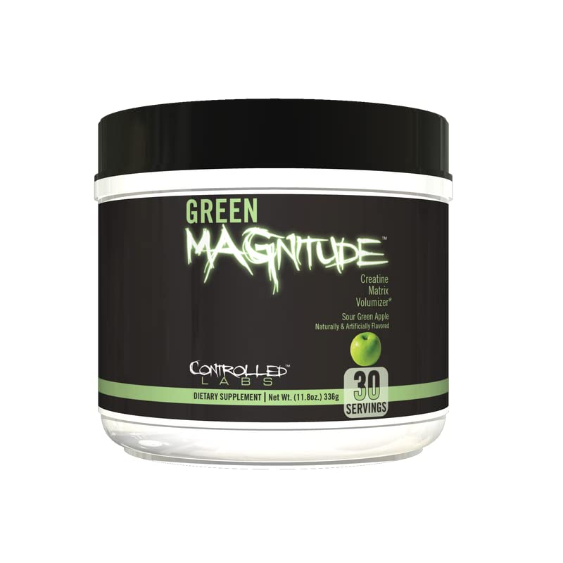 CONTROLLED LABS Green MAGnitude sour apple sip for a motivating workout boost.