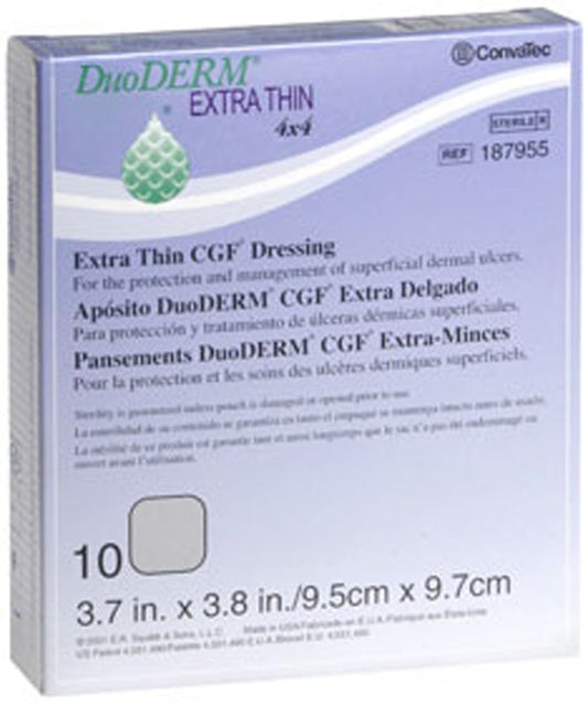 ConvaTec Duoderm CGF extra thin dressing 4x4 provides discreet protection and easy cleaning
