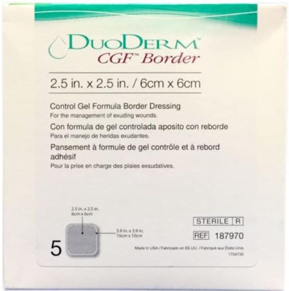 ConvaTec DuoDERM Control border dressing pack for convenient wound care.