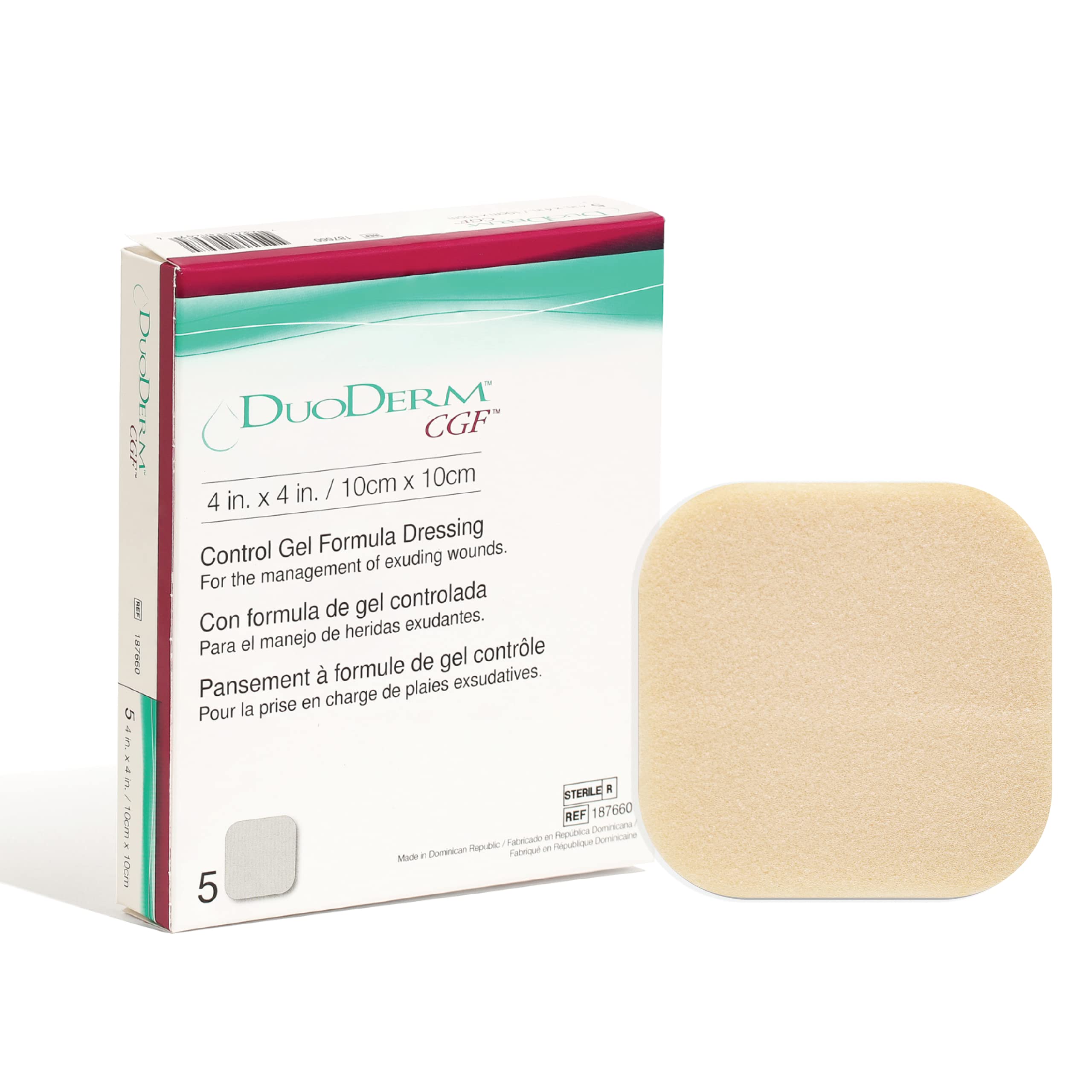 ConvaTec DuoDERM Control Gel 4x4 dressing packaging, two-box set for reliable wound care.