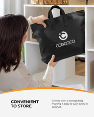 CooCoCo back massager in a home office setup for desk-side relief
