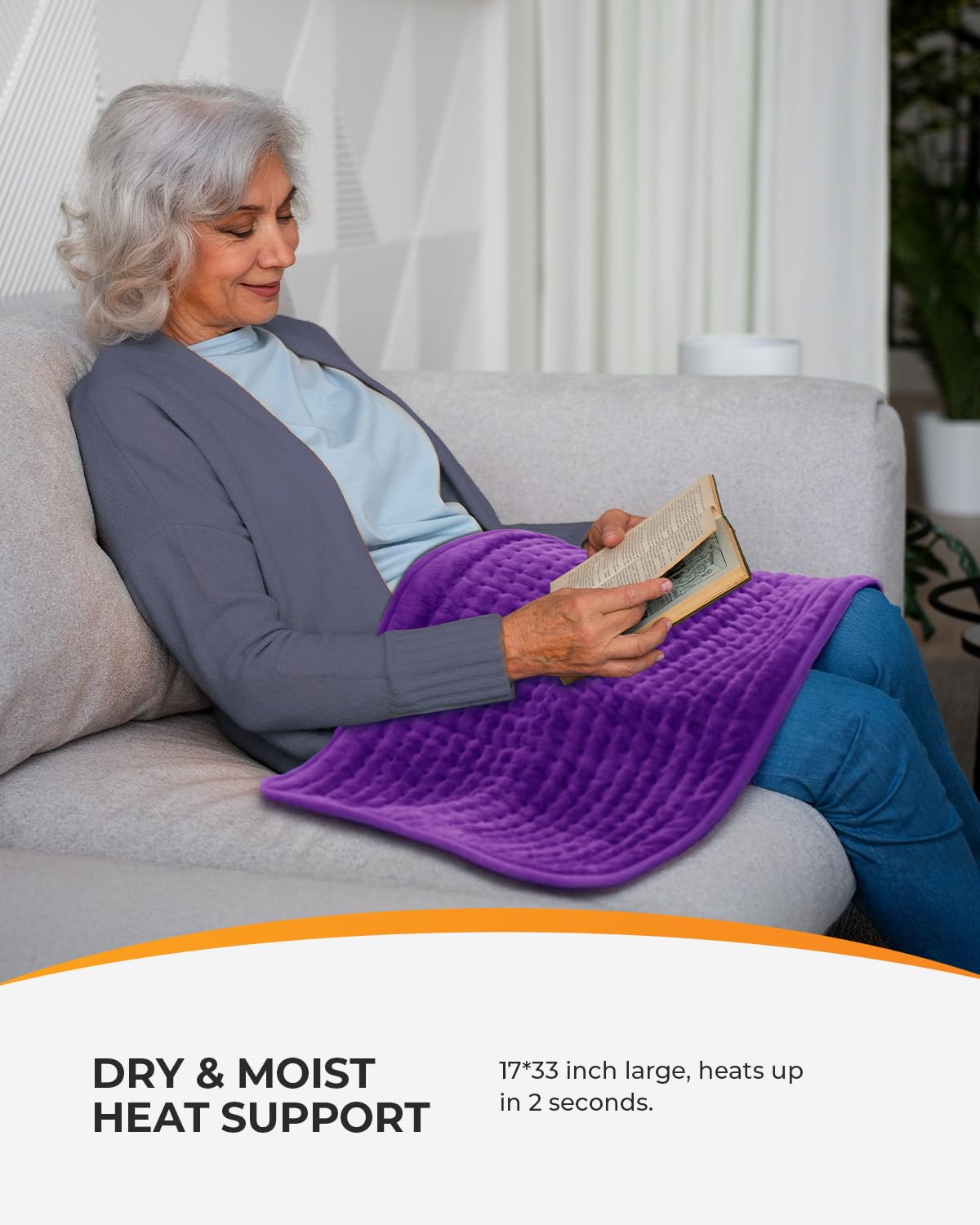 CooCoCo heating pad showing dry and moist heat modes for customization.