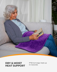 CooCoCo heating pad showing dry and moist heat modes for customization.