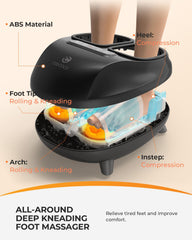 CooCoCo foot massager fits feet up to 13 inches for versatile sizing.