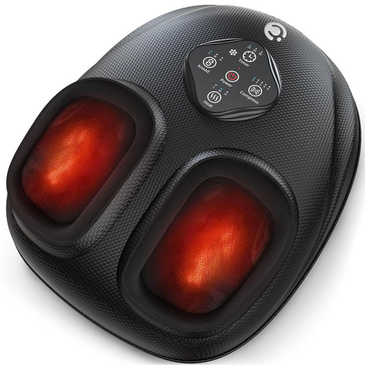 CooCoCo Foot Massager heat levels show comforting warmth for improved circulation after long days