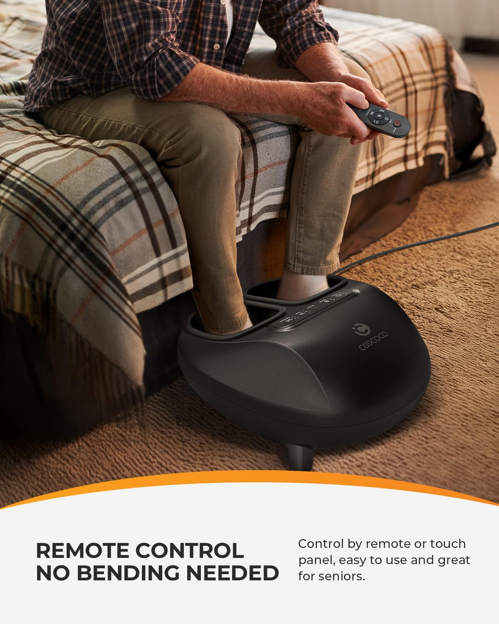 CooCoCo massager shiatsu nodes delivering deep kneading sensations.