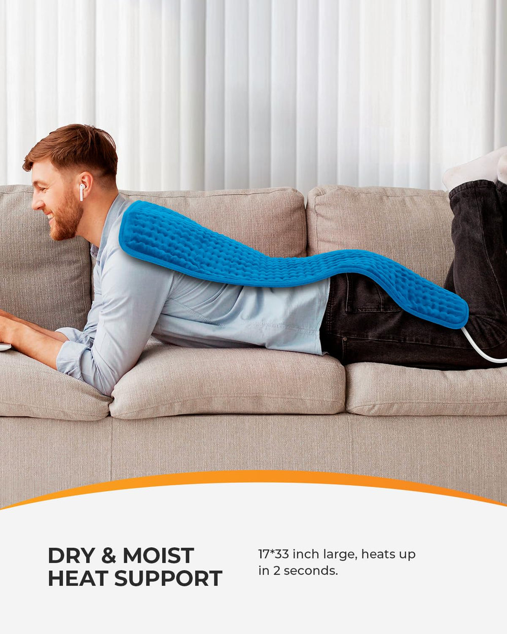CooCoCo heating pad offers two heat modes for personalized comfort.