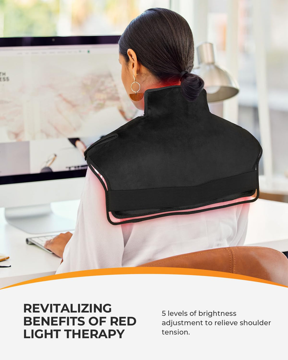 Fits most neck sizes for versatile daily relief at home or office.