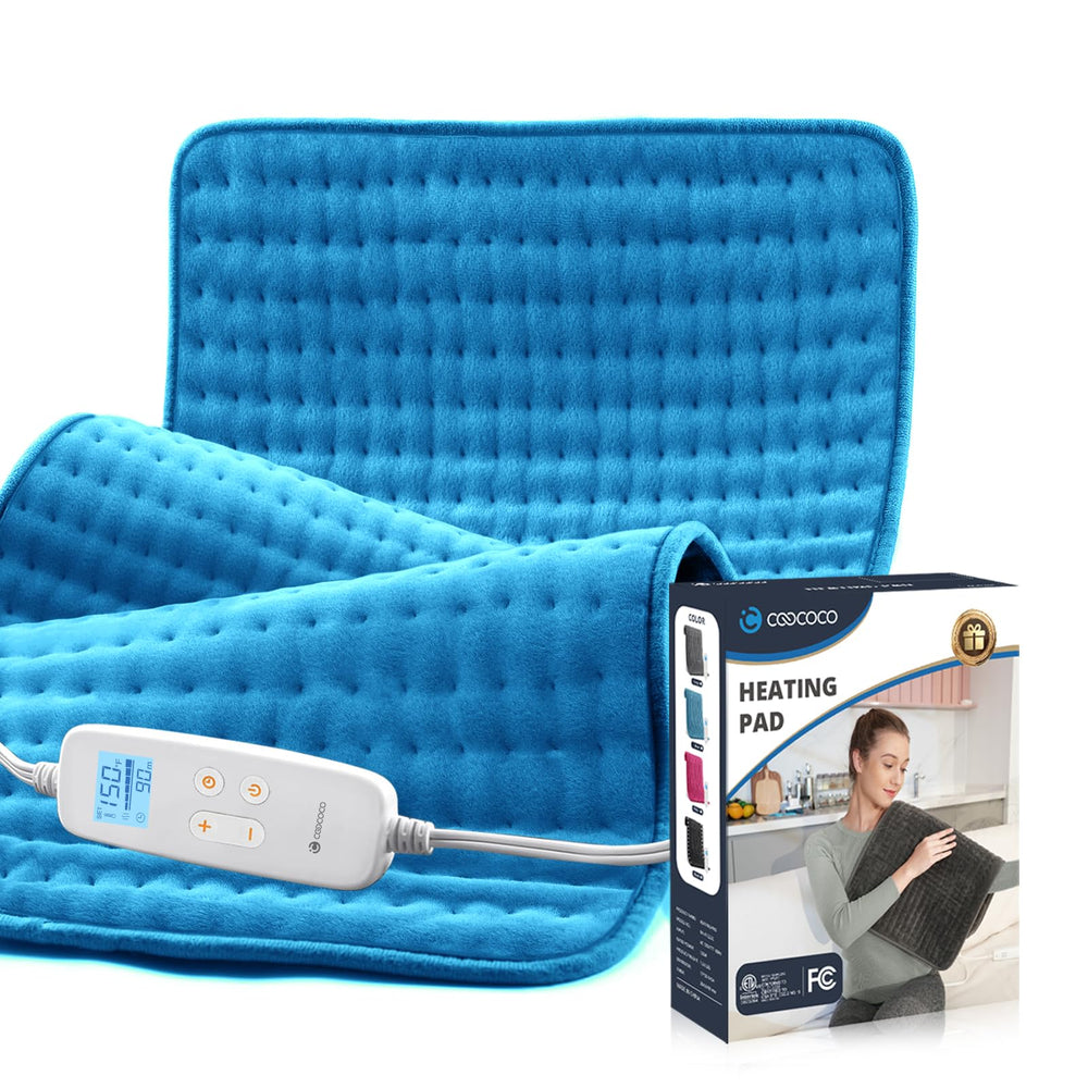 CooCoCo large heating pad covers the torso for full-body warmth and soothing relief.
