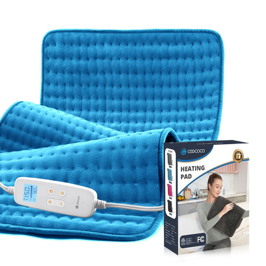 CooCoCo large heating pad covers the torso for full-body warmth and soothing relief.