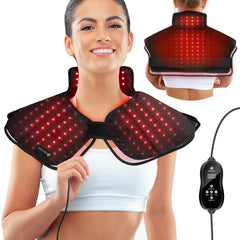 CooCoCo heating pad neck-shoulder coverage shows broad, soothing warmth.