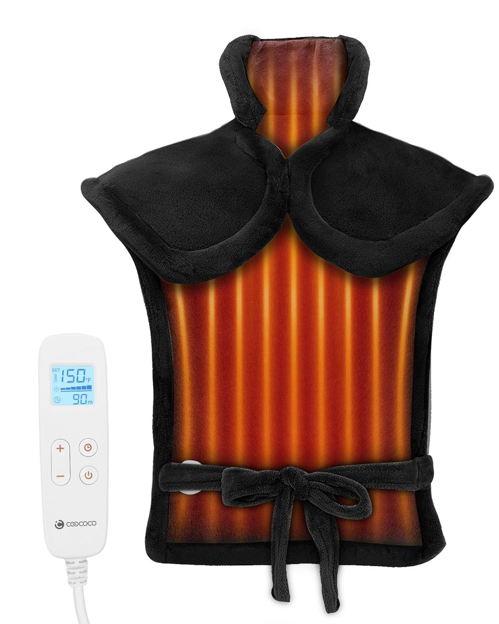CooCoCo neck and shoulders heating pad delivering soothing warmth for tense muscles