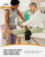 CooCoCo knee massager targeting the popliteal area behind the knee