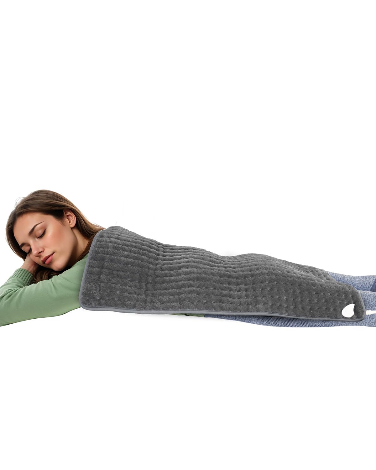 CooCoCo XXXL heating pad shows back coverage for full-body warmth and comfort.
