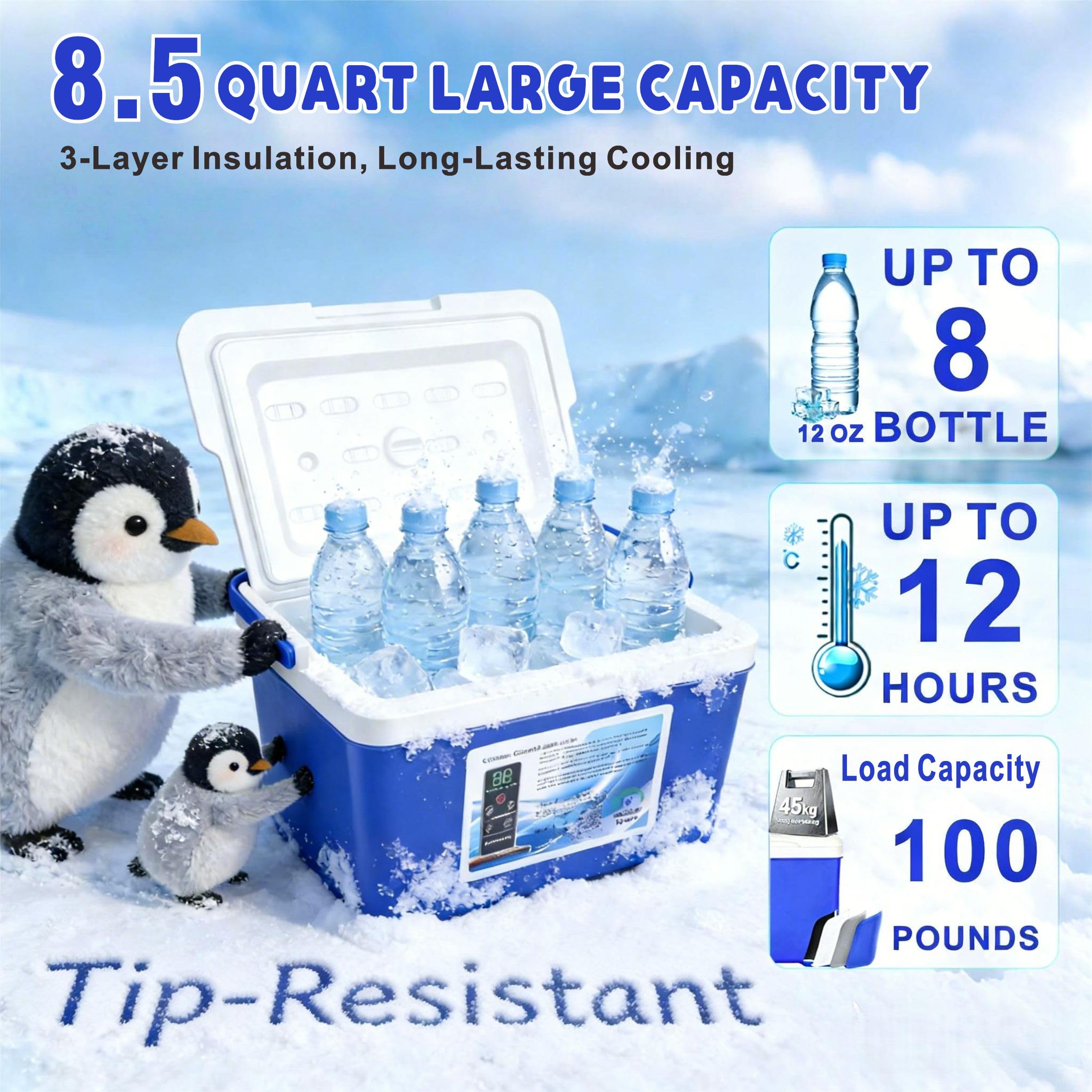 Built-in 3000mAh battery powering portable cryotherapy sessions