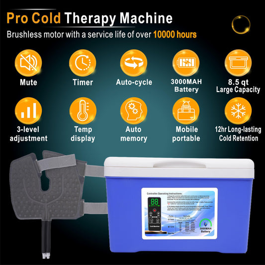 Cooler-TYU cold therapy machine side panel with intuitive interface for easy operation