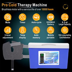 Cooler-TYU cold therapy machine side panel with intuitive interface for easy operation