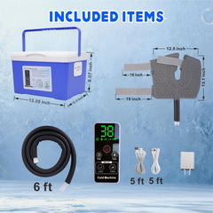 Cooler-TYU knee recovery use at home shows versatile setup