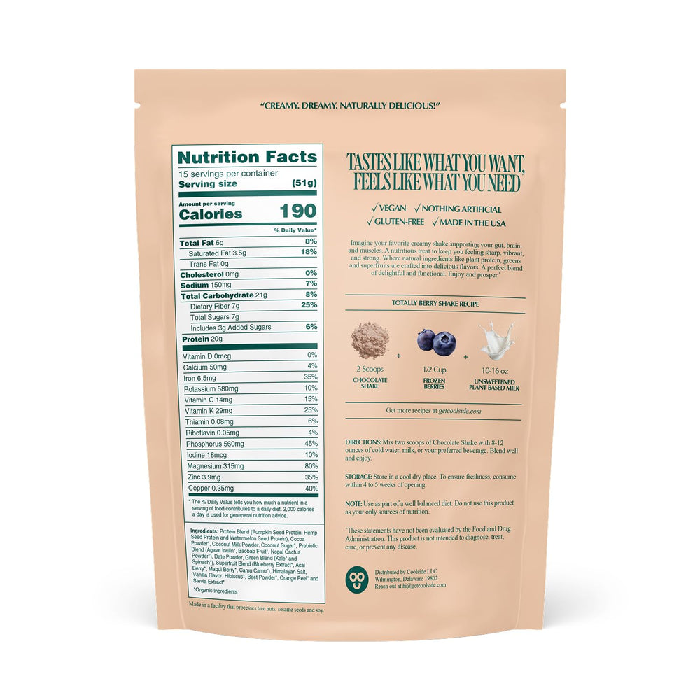 Coolside protein-travel-mixer suggests on-the-go wellness.
