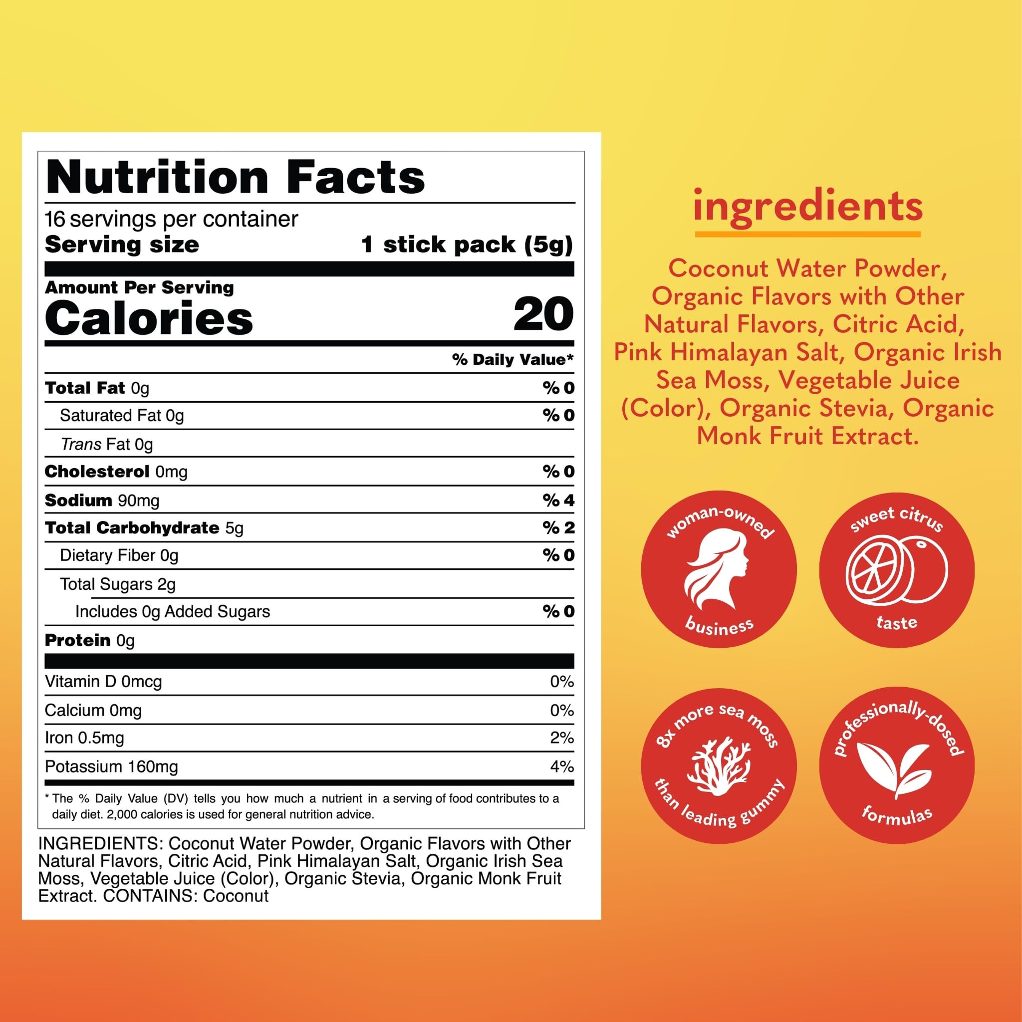 Copina Co citrus blossom packet for tasty daily hydration.