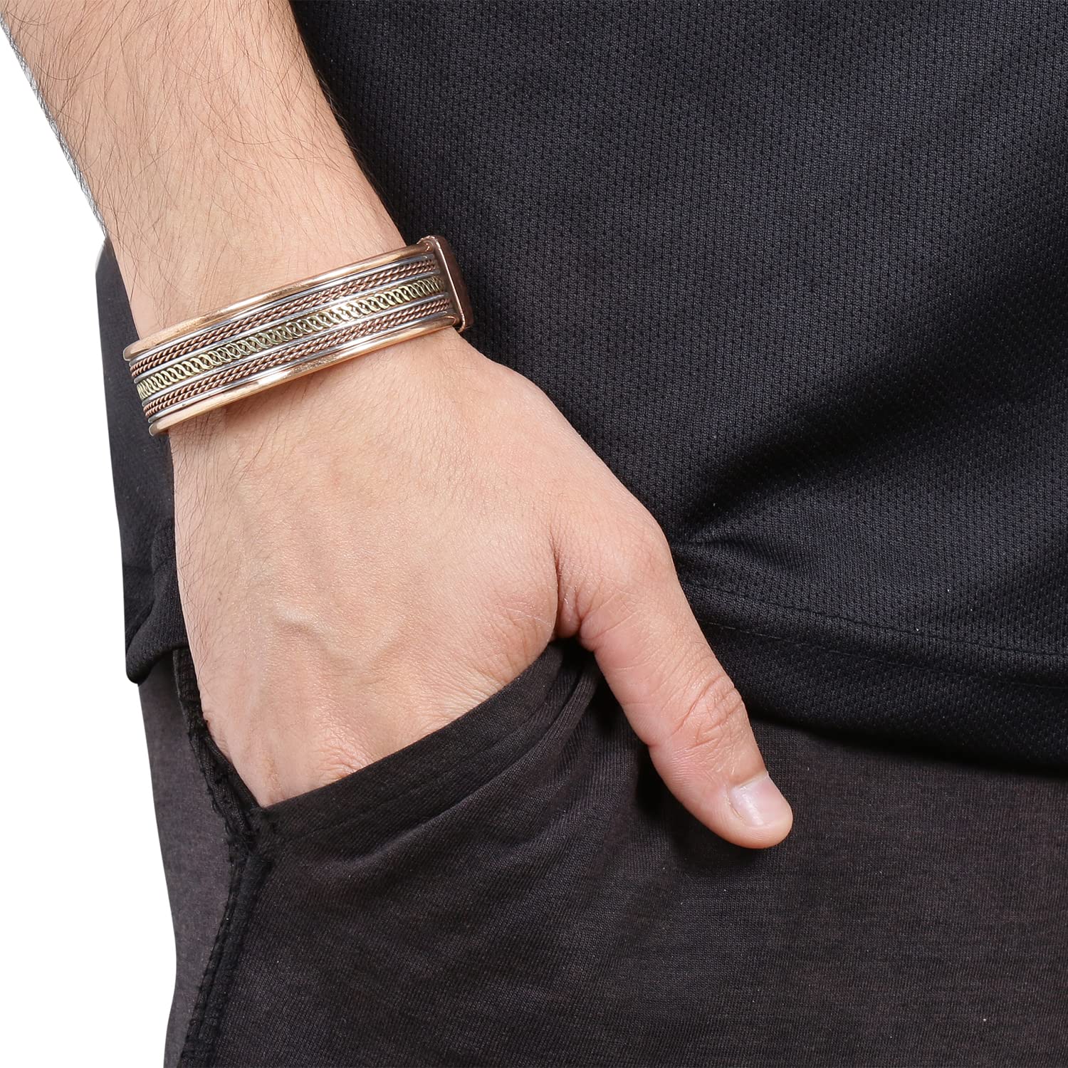 Coppervast daily-wear set of three bracelets for versatile styling.
