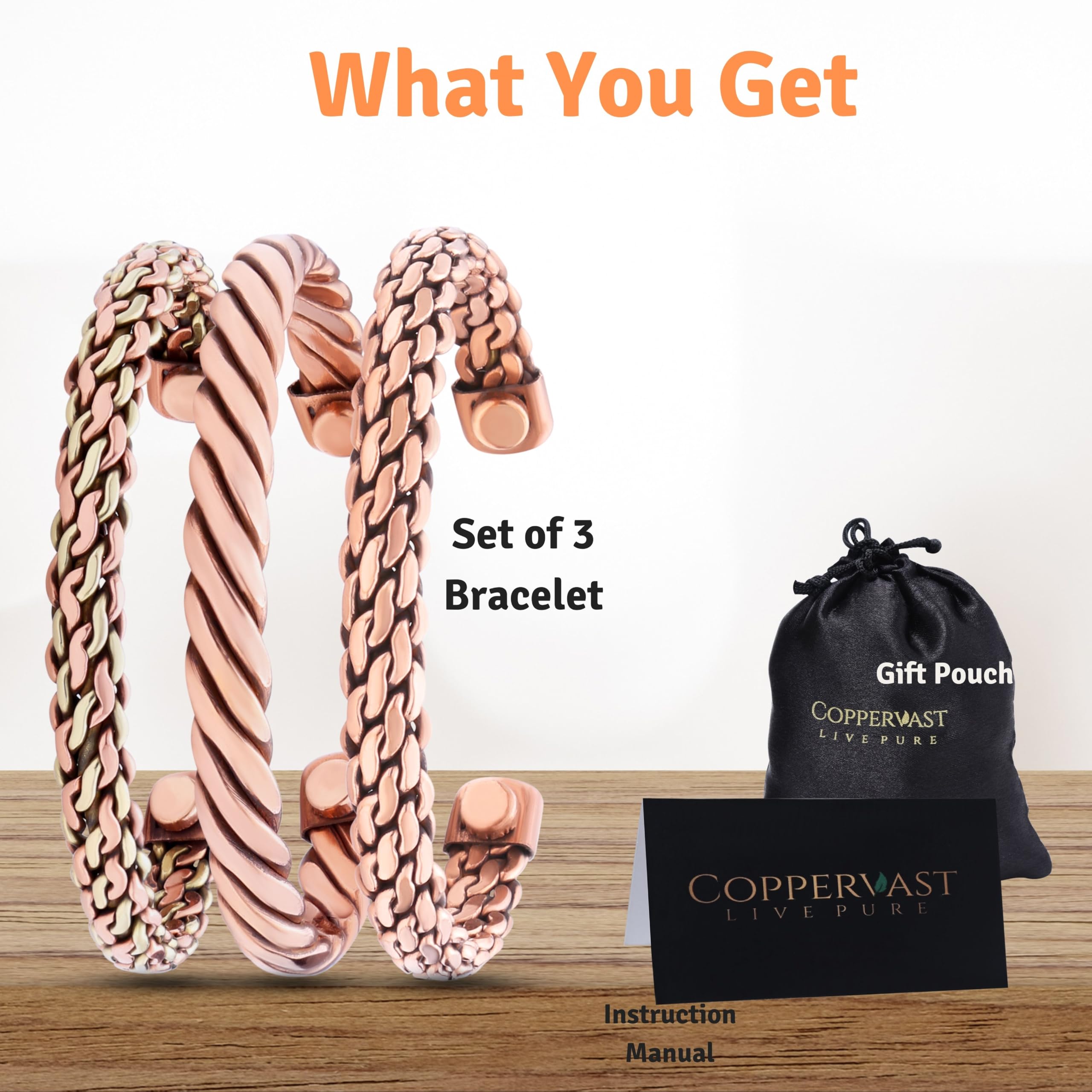 Coppervast ninety-nine-point-nine-nine-percent pure copper bracelet