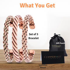 Coppervast ninety-nine-point-nine-nine-percent pure copper bracelet