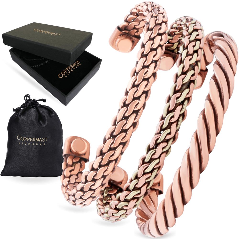Coppervast open-end adjustable bracelet for comfortable fit
