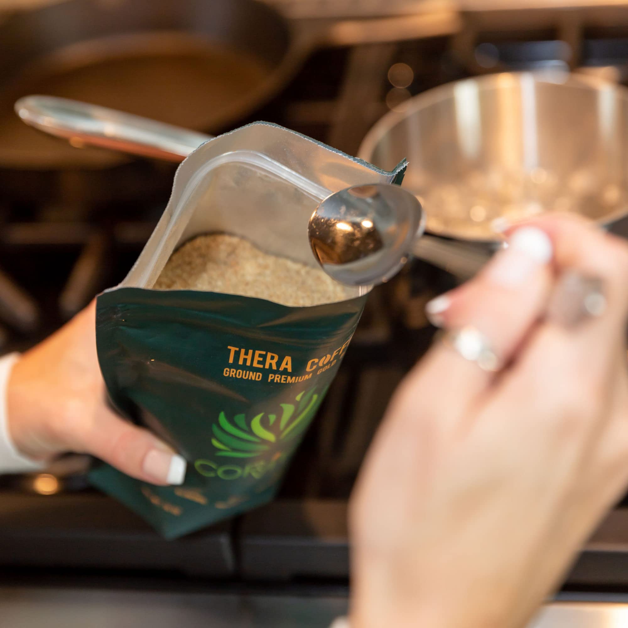 Cor-Vital mood-sleep support enema coffee steaming cup suggesting relaxing ritual.