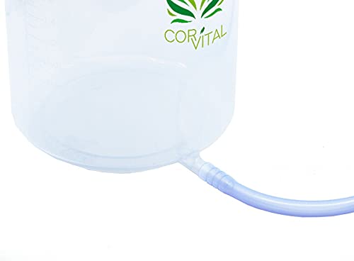 Cor-Vital red enema tube enhances visibility during setup.