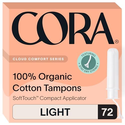 Cora tampons light with compact applicator for easy insertion