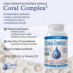 Close-up of Coral White Vitamin D3 capsule highlighting bone-supporting nutrients.