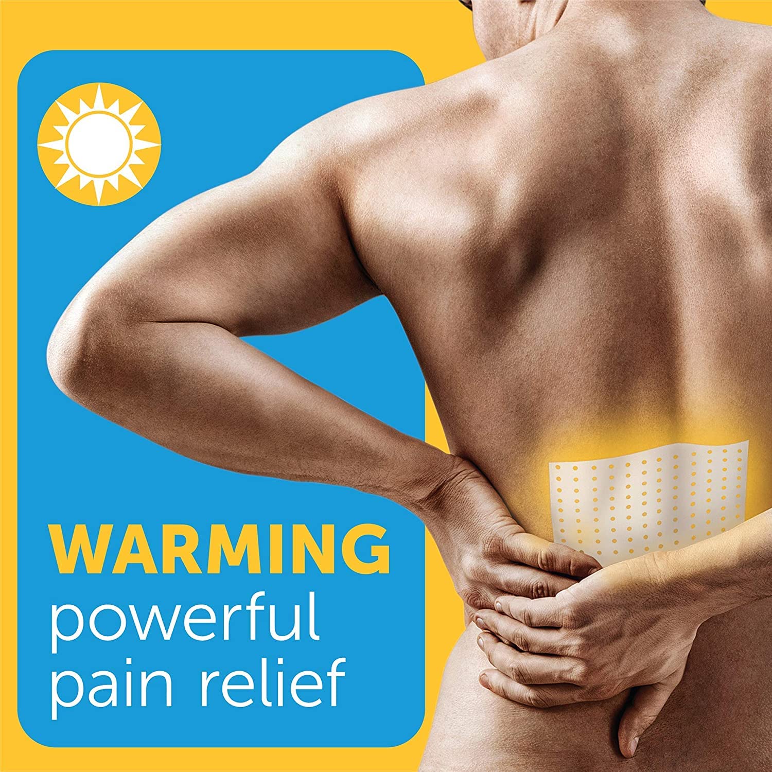Coralite capsaicin heat patch on skin with warming sensation