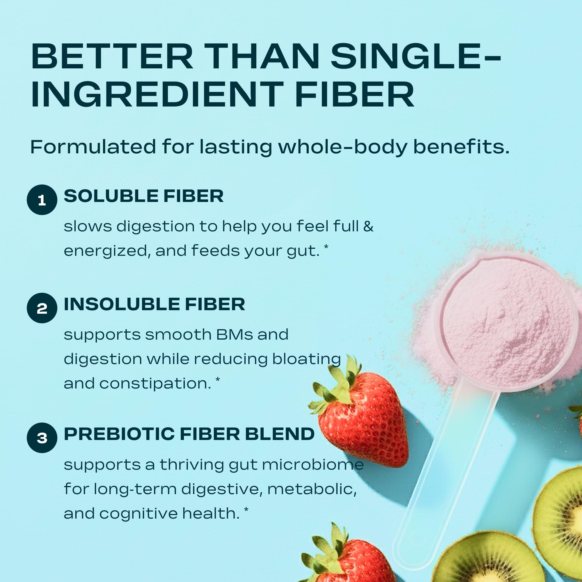 Core Fiber tub front label strawberry kiwi on packaging.