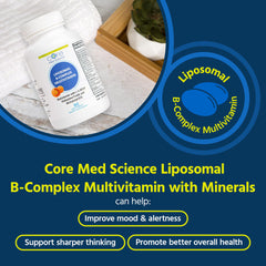 Core Med Science Liposomal Active B-Complex softgels for easy daily use.