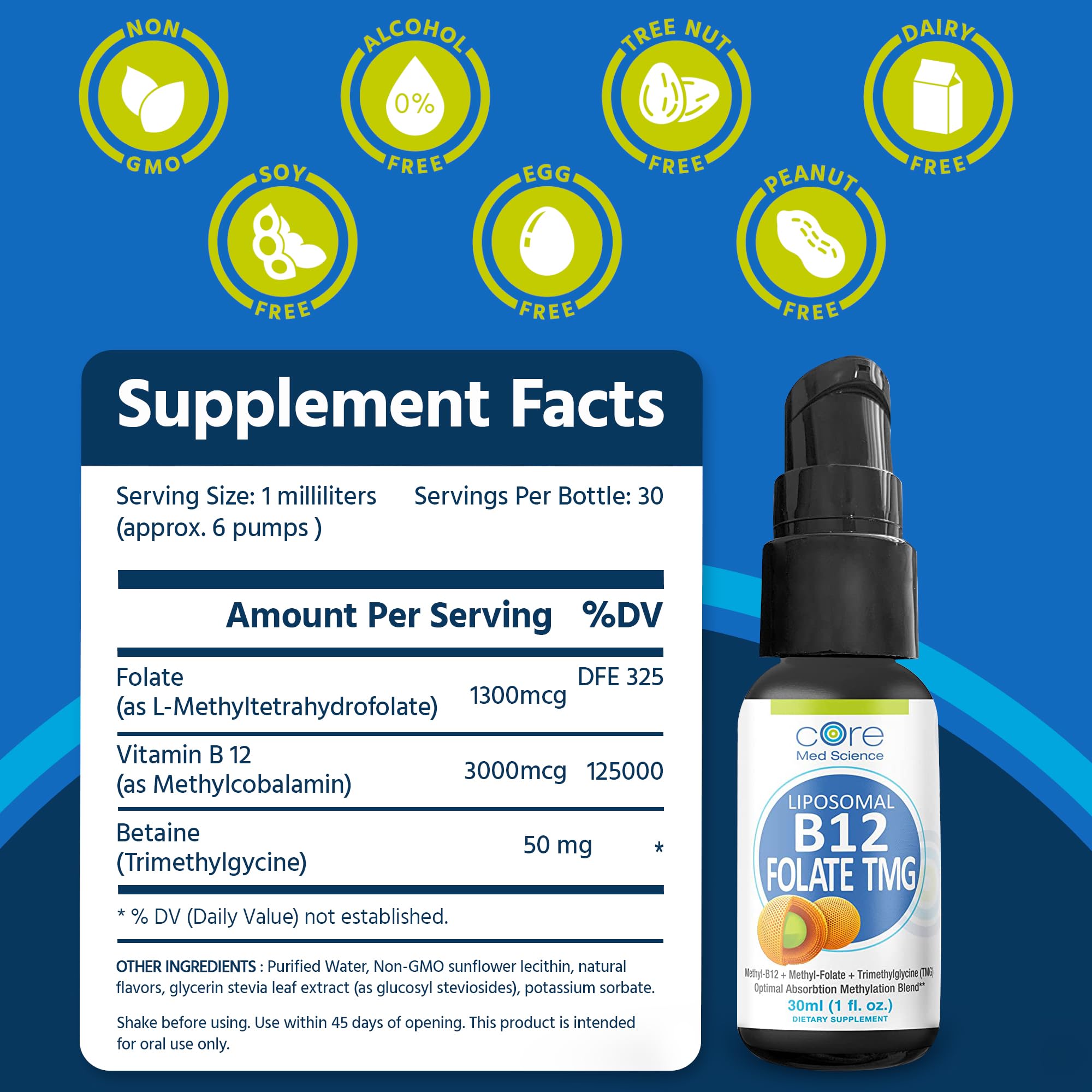 Droplets forming from Core Med Science liposomal spray illustrating precise delivery.