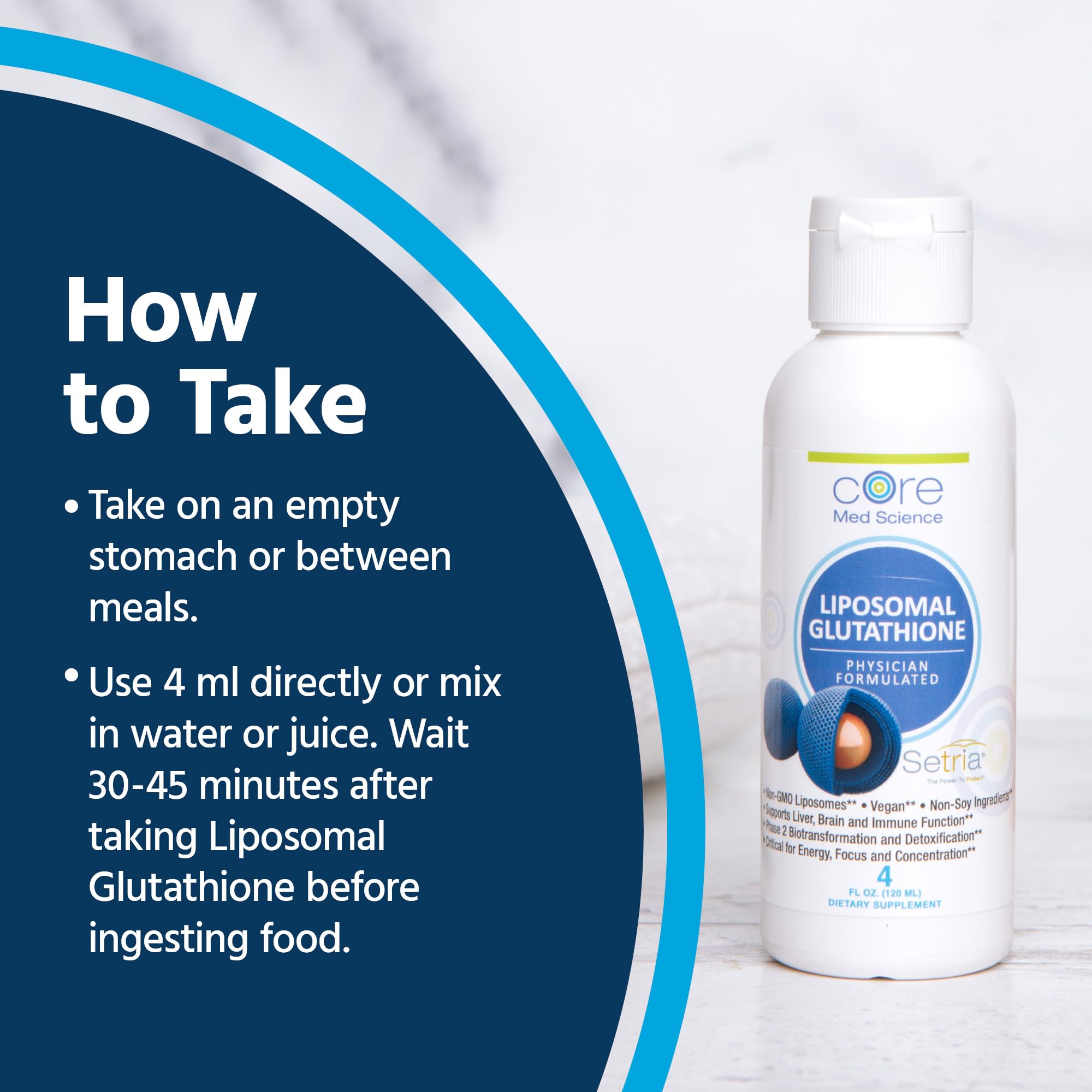 Core Med Science label emphasizes 500mg phospholipid complex for enhanced nutrient delivery.