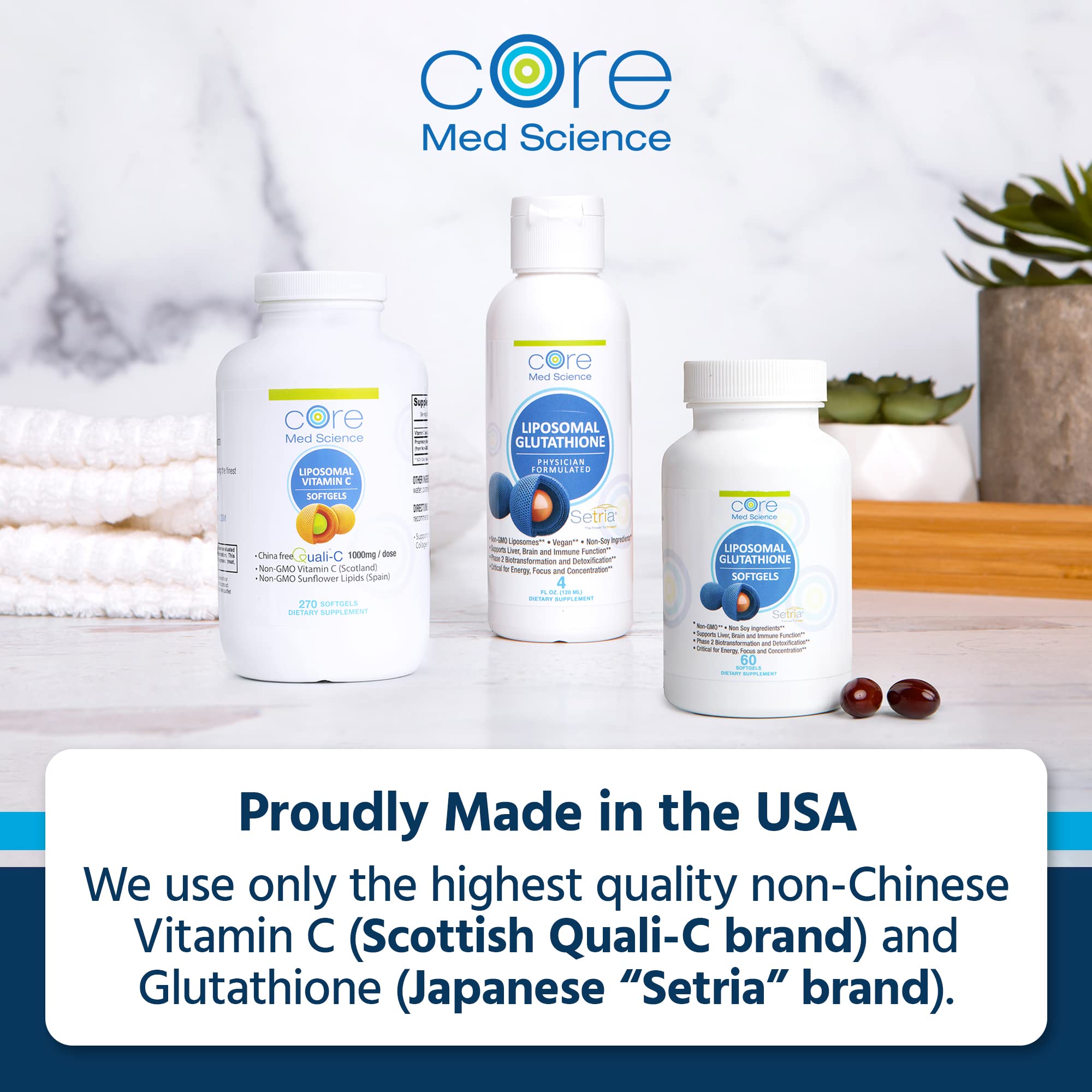 Non-GMO, allergen-free formula designed for clean daily use by Core Med Science.