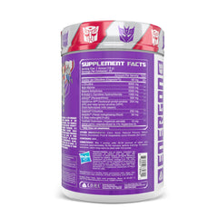 Core Nutritionals Energon pre-workout scoop on table for precise portion and sustained energy.