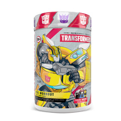 Core Nutritionals Energon pre workout tub label shows energizing formula for focused workouts.
