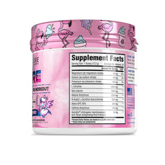 Core Nutritionals Essential Pre Workout Cherry Berry glass with powder mixing for focus
