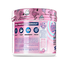 Core Nutritionals Essential Pre Workout Cherry Berry tub closeup with citrulline for pumps